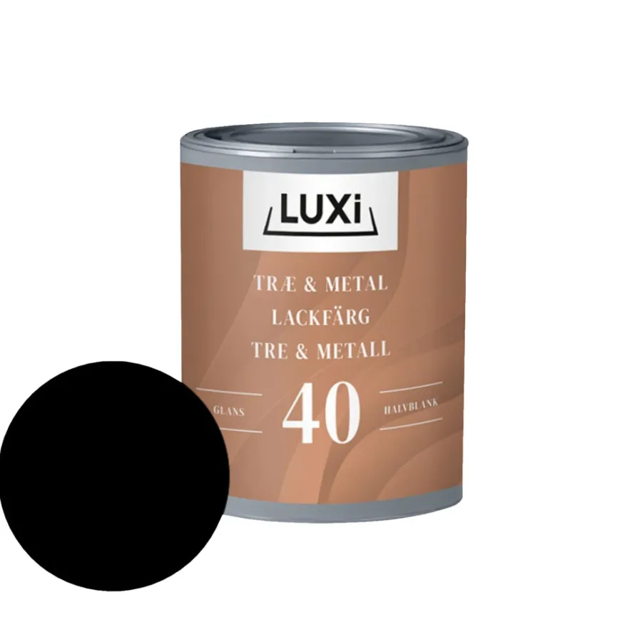LUXI® Træ- & Metalmaling*Træ & Metal 40 0,75 liter - Sort