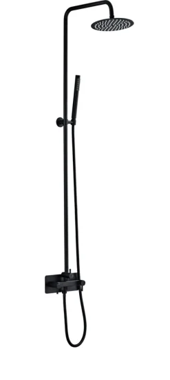 Udendørsbrusere*Udebruser sort kold/varm Ø20 cm