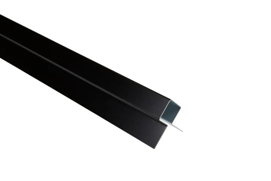 JUAL Tilbehør Til Facadebeklædning*Udvendig hjørneprofil sort 25 x 25 mm Sort (RAL9005)