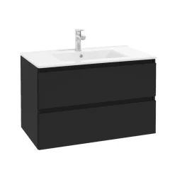 REN Badeværelsesmøbler*Underskab Deluxe 80 cm - mat sort