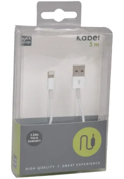 PhoneFood Kabler & Adaptere*USB-A til lightning kabel - 3 meter