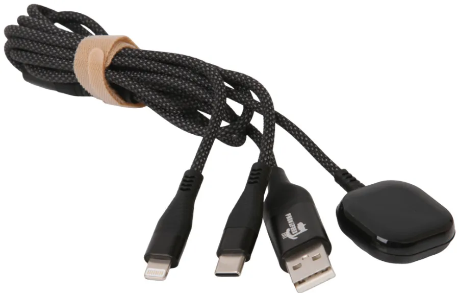 PhoneFood Kabler & Adaptere*USB-A/USB-C til USB-C, Lightning og Apple Watch 100 cm sort - Længde 1 meter