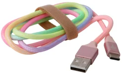 PhoneFood Kabler & Adaptere*USB til USB-C kabel regnbuefarvet - 1 meter