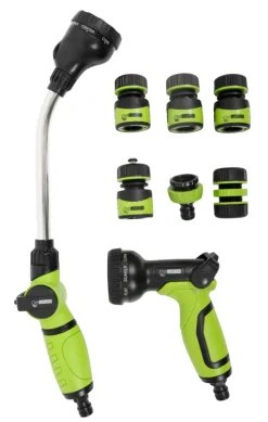 Garden® Koblinger & Sprøjtepistoler*Vandingssæt 8 dele 1/2"–3/4" - Grøn/sort