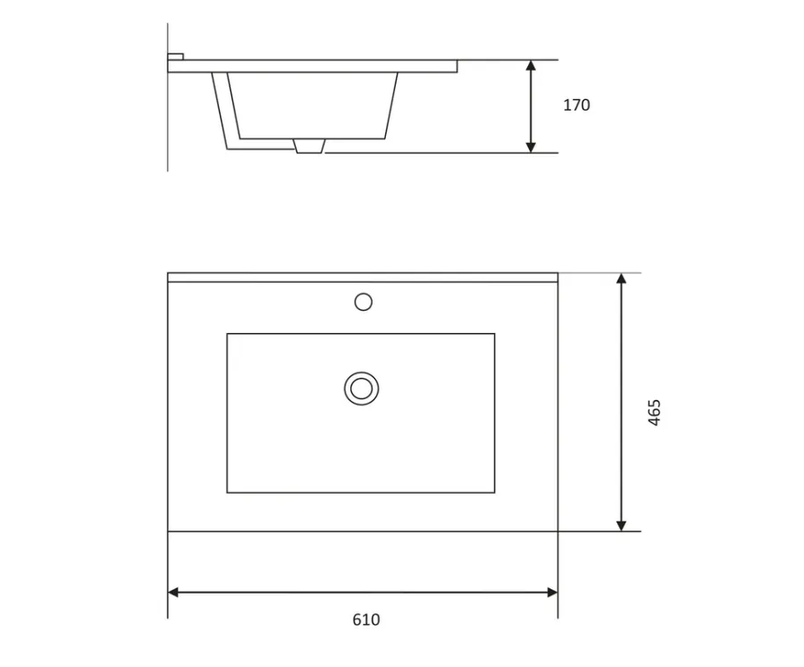 REN Badeværelsesmøbler*Vask Deluxe NR11 60 cm hvid -