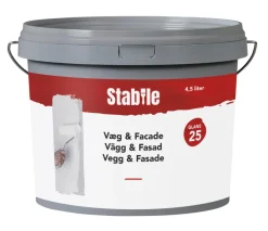 Stabile® Vægmaling*Væg & Facade 25 maling 4,5 liter - Hvid