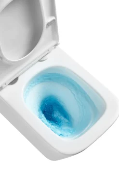 Toiletter*Væghængt toilet kantet m/Vortex skyl - hvid