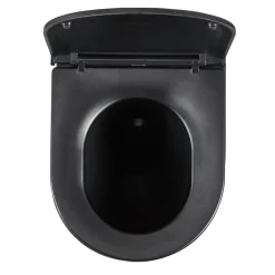 Toiletter*Væghængt toilet rund m/Vortex skyl - sort