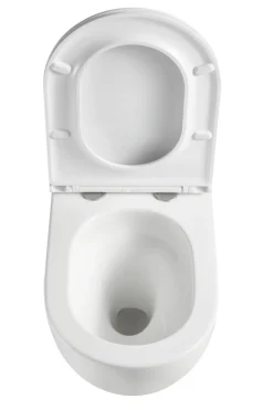 Toiletter*Væghængt toilet rund m/Vortex skyl - hvid