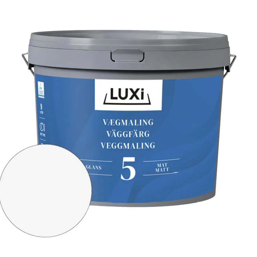 LUXI® Vægmaling*Vægmaling 5 9 liter - Hvid