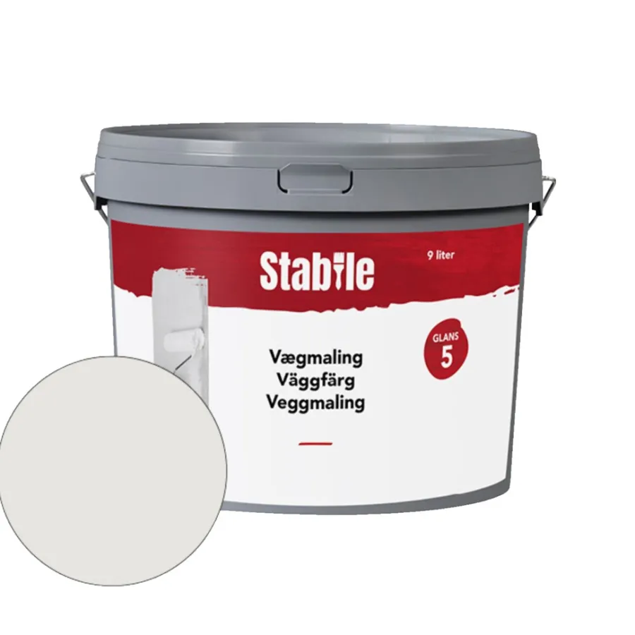 Stabile® Vægmaling*Vægmaling 5 modehvid 9 liter - Modehvid (NCS-kode s1002-y20r)