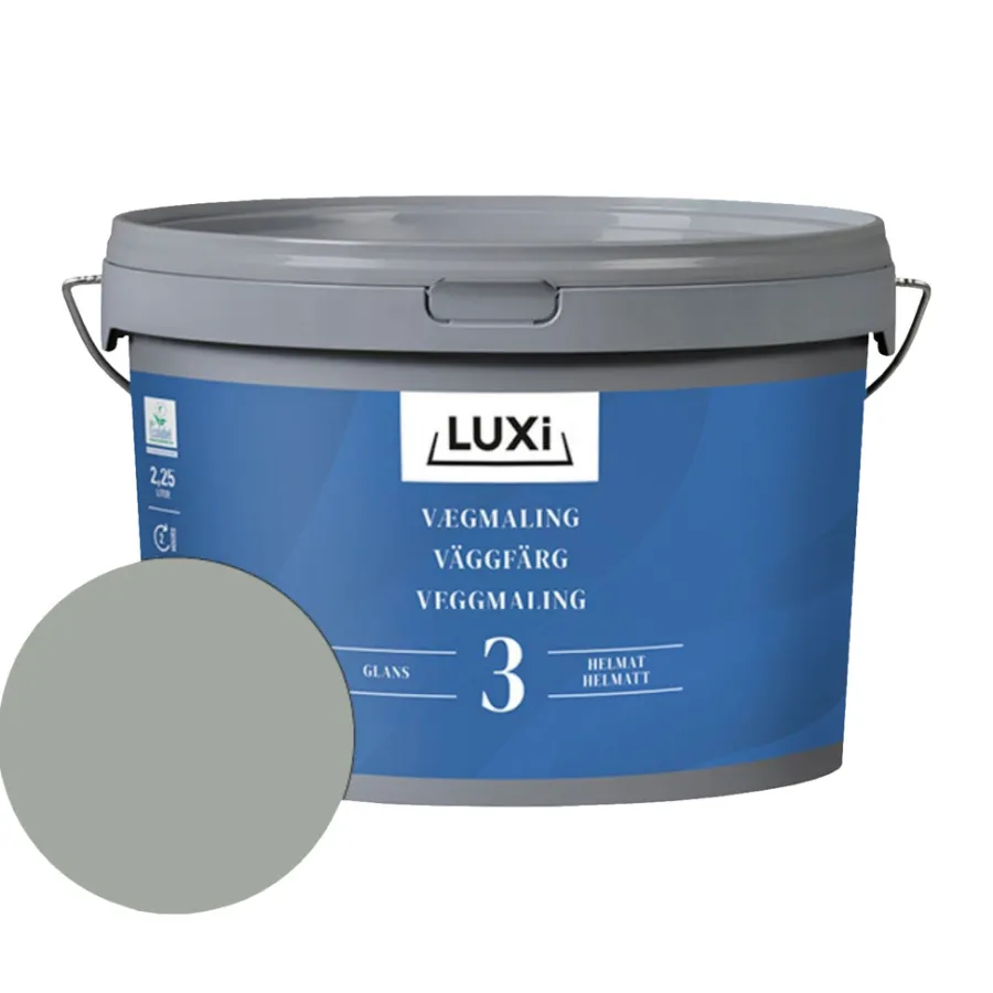 LUXI® Vægmaling*Vægmaling 3 mørk mos 2,25 liter - Mørk mos (NCS-kode s4010-g30y)
