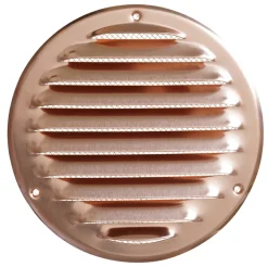 Ventilation*Vægrist med net Ø165 mm - metal kobberfinish