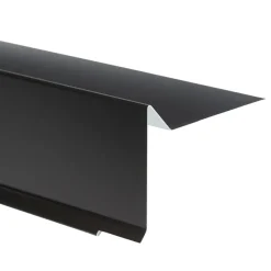 JUAL Tagpap & Asfalt*Vindskede sort aluminium 75 x 20 x 80 x 1000 mm