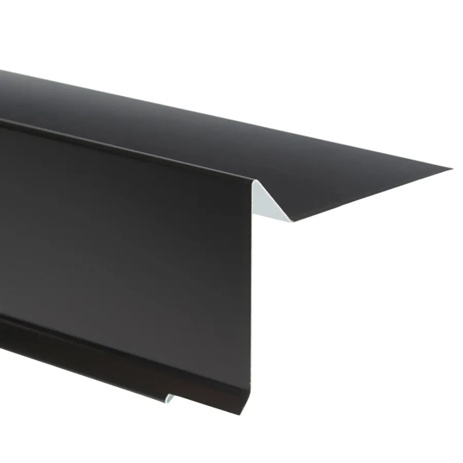 JUAL Tagpap & Asfalt*Vindskede sort aluminium 75 x 20 x 80 x 1000 mm