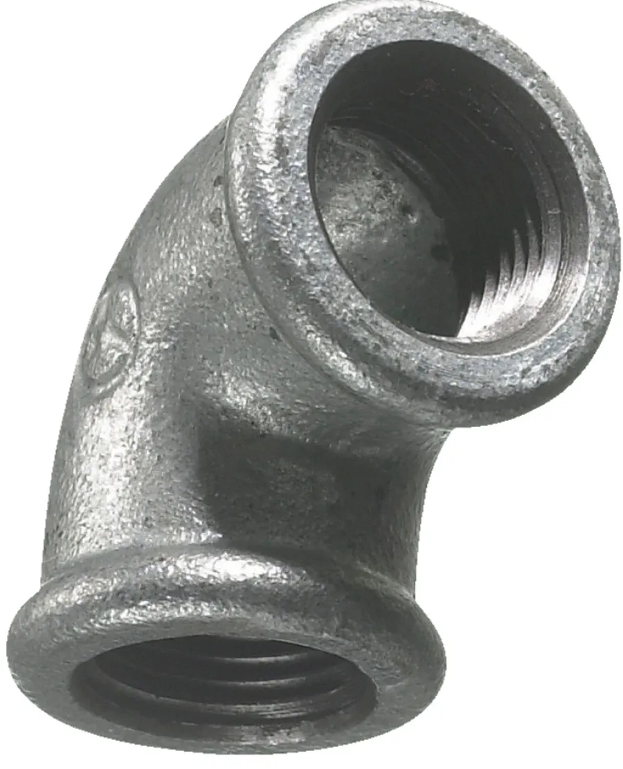 Galvaniserede*Vinkel galvaniseret 1/2" - muffe/muffe 90 gr.