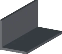 Profillister*Vinkelliste sort pvc 25 x 25 x 2000 mm