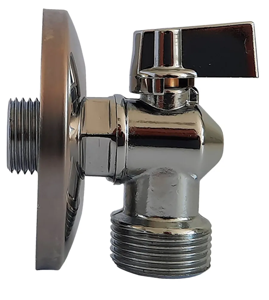 Haner & Ventiler*Vinkelventil 1/2" x 3/4" med kontraventil krom
