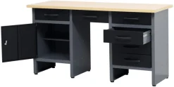 Arbejdsborde & Reoler*Værkstedsbord med skab/skuffer 160 x 60 x 85 cm