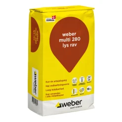 Weber Saint-Gobain Cement & Mørtel*Weber Multi 280 Farvet hæftemørtel 18 kg Lys rav