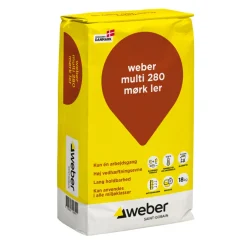 Weber Saint-Gobain Cement & Mørtel*Weber Multi 280 Farvet hæftemørtel 18 kg Mørk ler