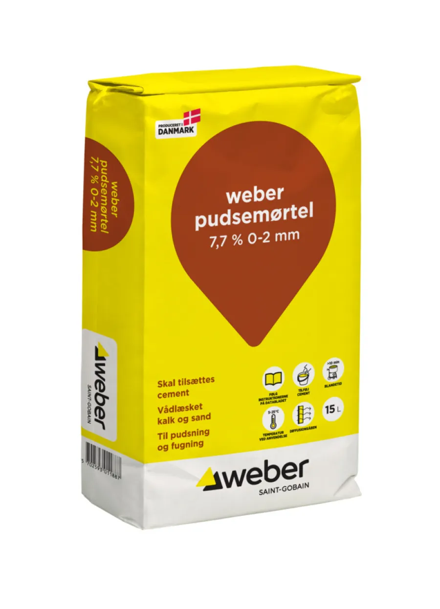 Weber Saint-Gobain Cement & Mørtel*Weber strand-/pudsemørtel 7,7% - 15 liter