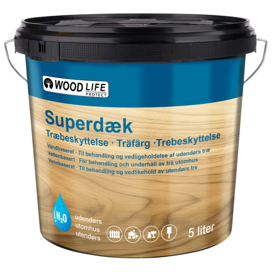Woodlife Træbeskyttelse*Superdæk træbeskyttelse 5 liter Hvid